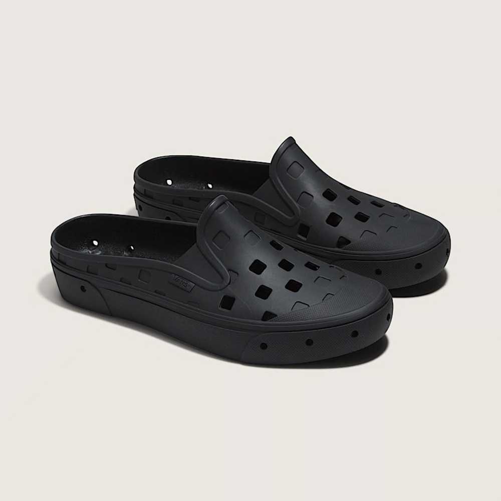 Vans Black Slip-On Clogs